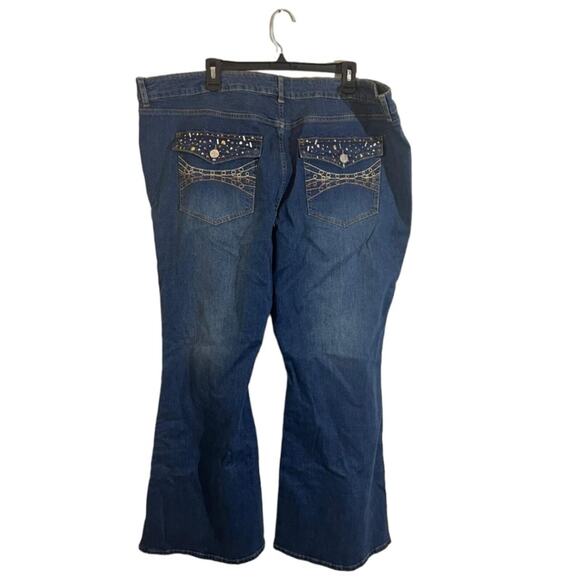 Urban Outfitters BDG Women's Plus Size Denim Wide Leg Blue Jeans Size 40 - Picture 2 of 8